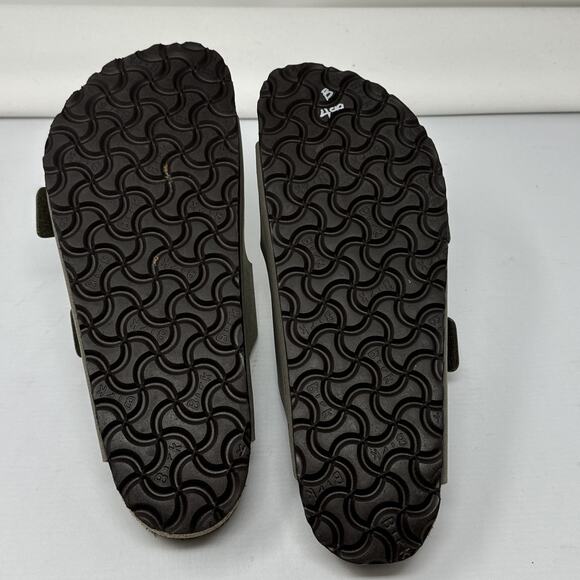 Birkenstock Arizona Slippers Birko Flor Nubuck Stone Size 41 - Picture 9 of 11